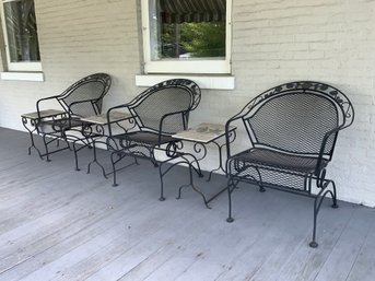 Vintage Steel Outdoor Chairs/tables , 6pcs (CTF30)