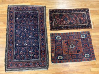 Three Antique Oriental Scatter Rugs (CTF20)