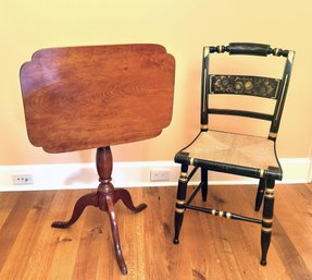 Antique Cherry Candle Stand & Chair (CTF10)