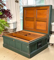 19th C. Green Painted Tool Box (CTF20)