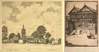 Two Vintage English Etchings (CTF10)