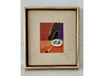 Fraser Oil Still Life Study In Red & Purple 1968 (CTF10)