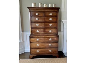 Fine English Chippendale Mahogany Chest On Chest, Paid $8500 (CTF40)