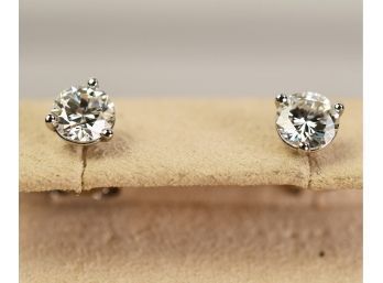 Diamond Stud Platinum Earrings (CTF10)