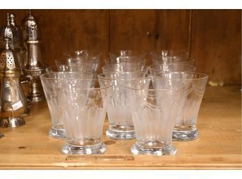 14 Short Swag Etched Design Glasses (CTF10)