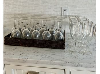 Outdoor Wine Glasses & Tray  (CTF10)