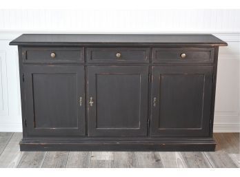 Contemporary Black Painted Buffet, Old World Reproductions (CTF20)