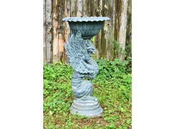 Vintage Zinc Gargoyle Planter (CTF20)