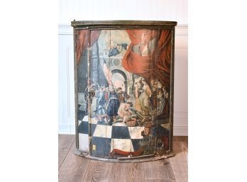 Antique Painted Hanging Corner Cupboard (CTF10)