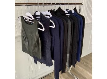 Black & Blue Cashmere & Leather: Theory, Rag & Bone, TSE, Ralph Lauren (CTF10)