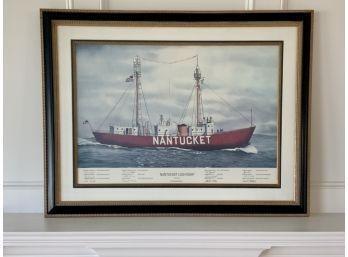 Marshal Dubock Lithograph Nantucket Lightship (CTF10)