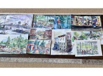 Collection Of Ellen Selden Watercolors On Paper, 20pcs (CTF10)