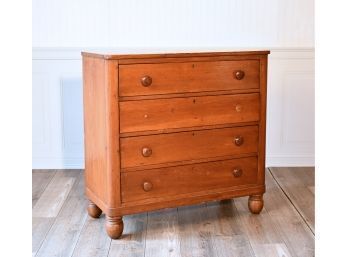 Pine Four Drawer Chest On Ball (CTF20)