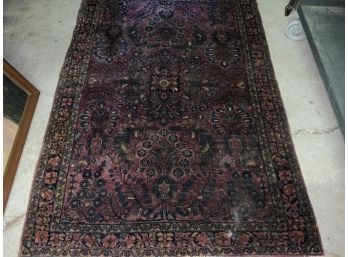 Antique Sarouk Oriental Scatter Rug (CTF10)