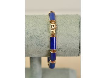 14k Gold Lapis Bracelet (CTF10)