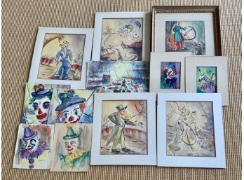 Ellen Selden Watercolor Clown Collection, 12pcs (CTF10)