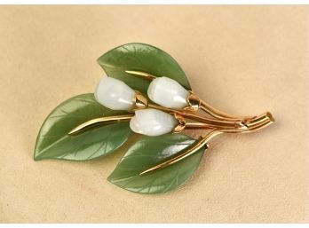 Gumps 14k Gold Jade Pin (CTF10)