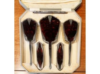 W. G. Sothers Ltd Sterling And Tortoise Dresser Set (CTF10)