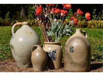 Four Antique Stoneware Pieces, 4 Pieces  (CTF20)