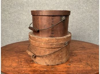 Two Antique Swing Handled Pantry Boxes (CTF10)