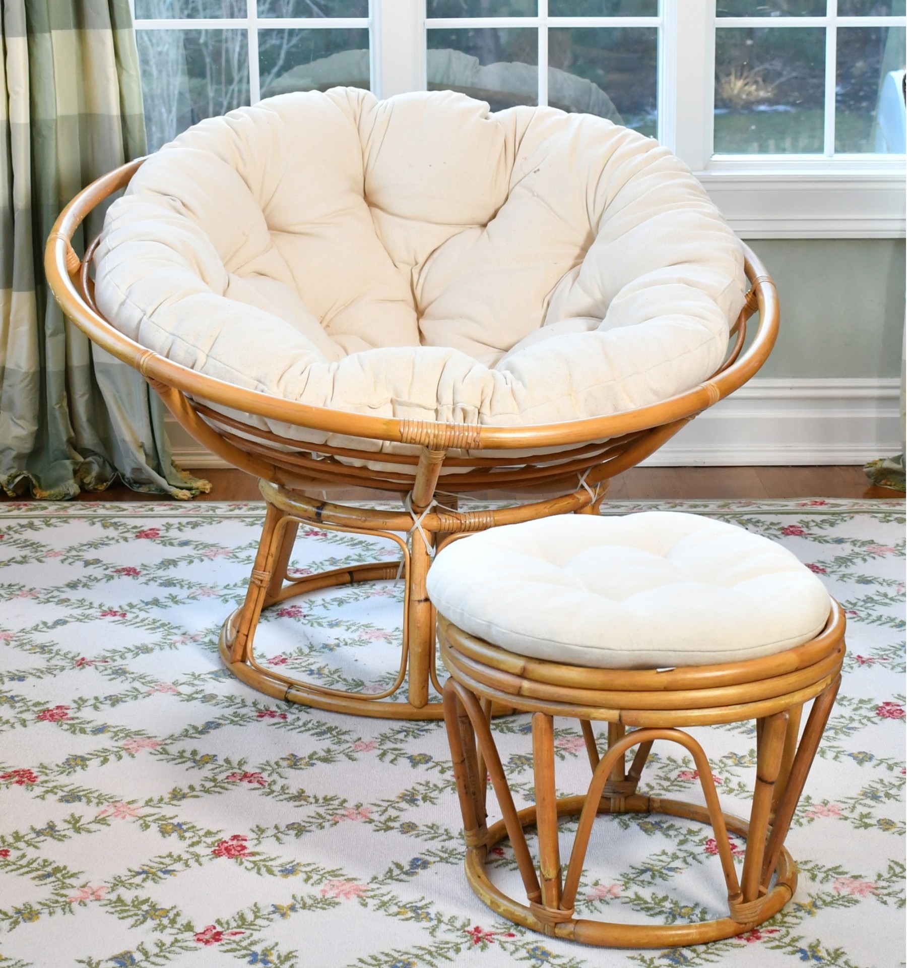 Rattan Papasan Papasan Chair Old Time Pottery Vintage Bentwood