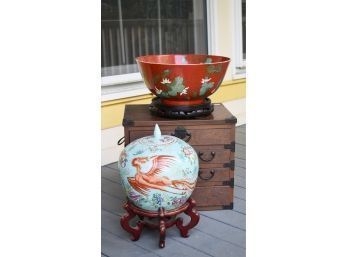 Chinese Porcelain Bowl And Ginger Jar (CTF20)