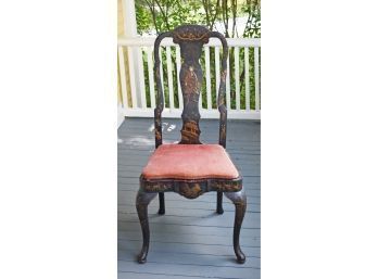 19th C. Queen Anne Chinoiserie Side Chair (CTF20)