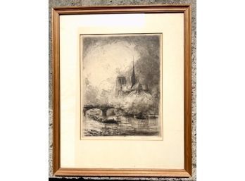 Louis Orr Etching, Notre Dame De Paris (CTF10)