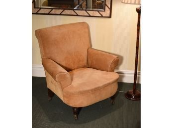 Antique Nubuck Leather Upholstered Club Chair (CTF20)