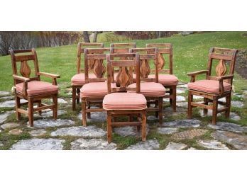 Vintage Pine Dining Chairs, 8pcs. (CTF60)