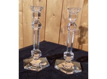 Pair Val Saint Lambert Candlesticks (CTF10)