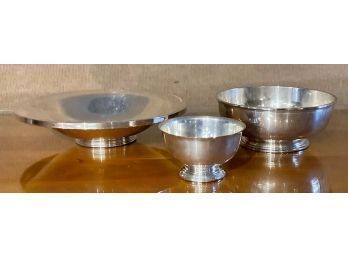 Three Vintage Sterling Bowls, 36.8toz  (CTF10)