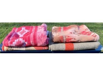 Four Vintage Native American Style Blankets (CTF20)