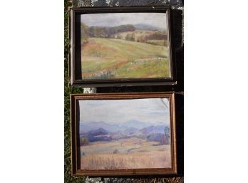 Two Antique Unsigned Marion DuPont Scott, Oil On Boards (CTF10)