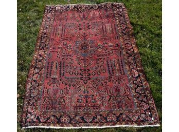 Antique Sarouk Scatter Rug (CTF10)