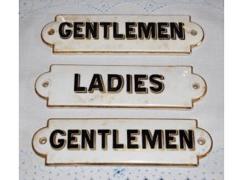 Vintage U.P.W. Brooklyn, NY Porcelain Signs (CTF10)