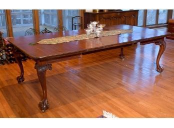 Antique Mahogany Chippendale Style Dining Table (CTF50)