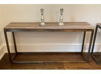 Mitchell Gold/Bob Williams Wood & Steel Console, 2 Of 2 (CTF20)