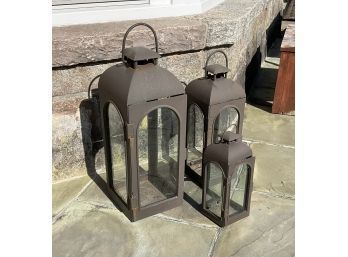 Heavy Cast Iron Candle Lanterns, 3 (CTF30)