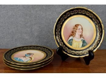 Four Limoges Porcelain Cabinet Plates (CTF10)