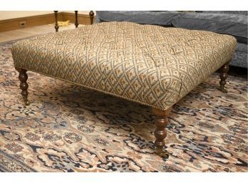 George Smith Upholstered Ottoman, Brunschwig & Fils Fabric (CTF20)