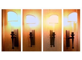 Set Of Four Ironware International Soledad Iron Wall Sconces (CTF20)