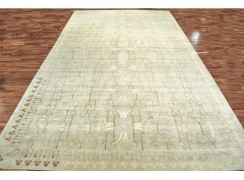 Large Hand Made Wool Carpet, Purchased New For $30,000 (CTF30)