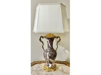 Vintage Marboro Marble & Bronze Table Lamp (CF20)