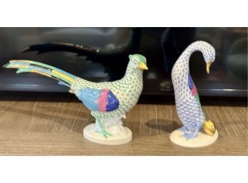 Two Herend Porcelain Birds (CTF20)
