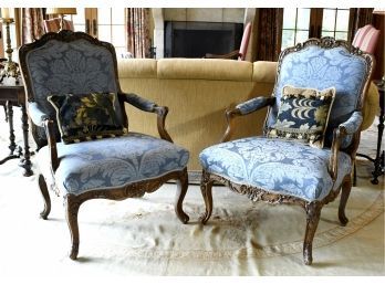 Pr. Louis XV Style Open Armchairs (CTF30)