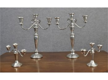 Two Prs. Of Vintage Weighted Sterling Candelabras (CTF20)