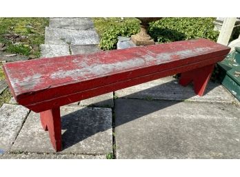 Vintage Red Painted Bench (CTF20)