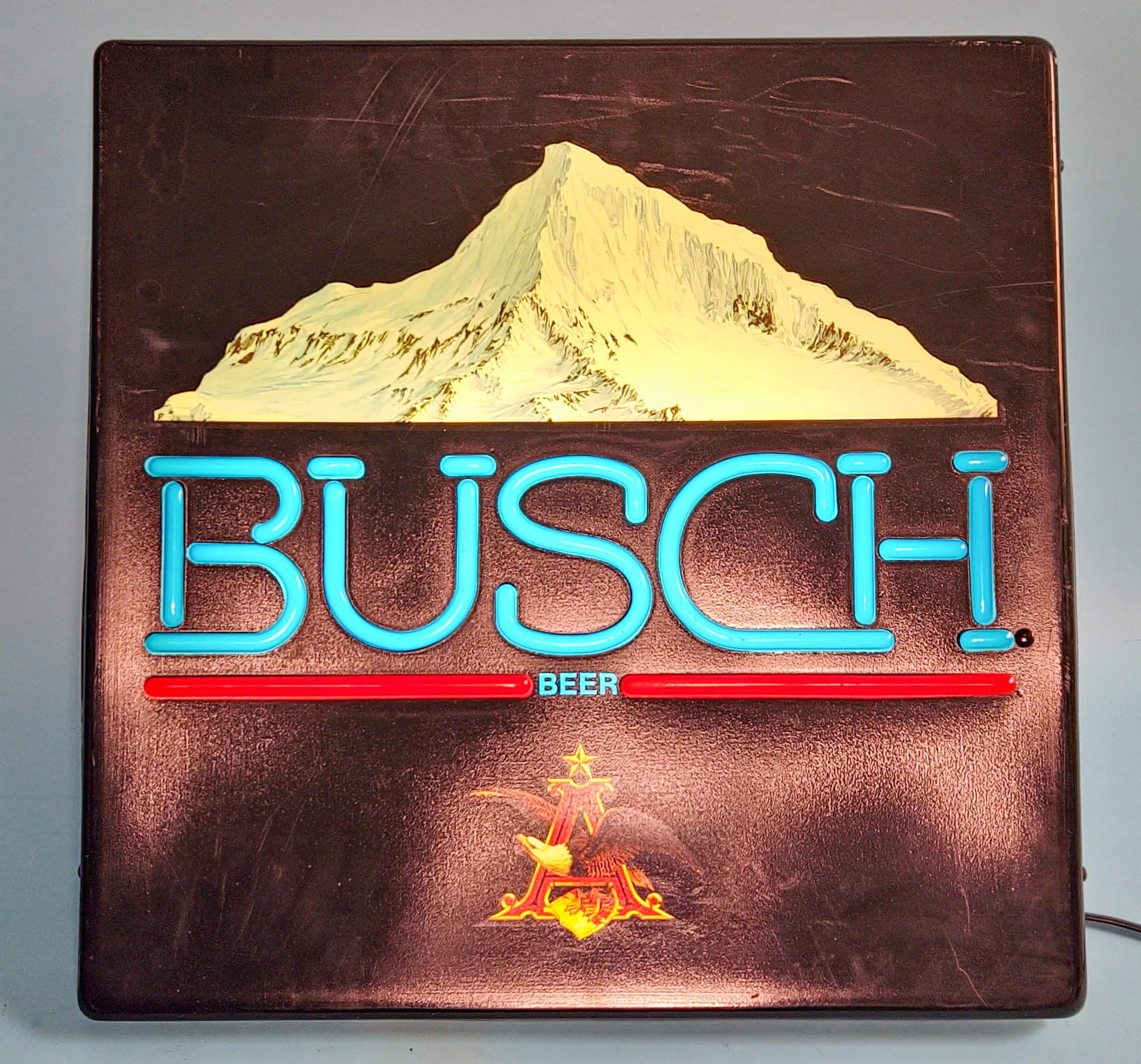 Vintage Busch Beer LightUp Sign By AnheuserBusch And KCS Industries 8145