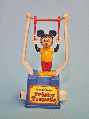 Antique 1977 Mickey Mouse Trapeze Toy - Disney Collectible